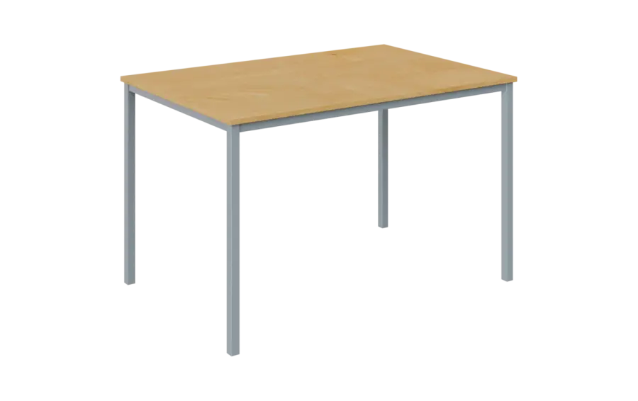 JPT 120 Jídelní stůl 1200 x 800 mm, deska javor horský / podnož stříbrná